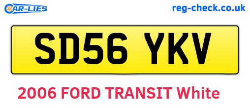 SD56YKV are the vehicle registration plates.
