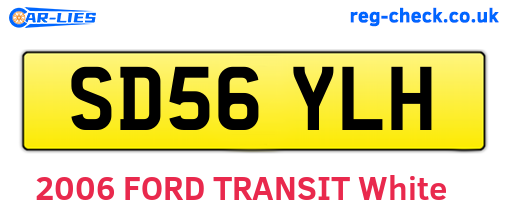 SD56YLH are the vehicle registration plates.