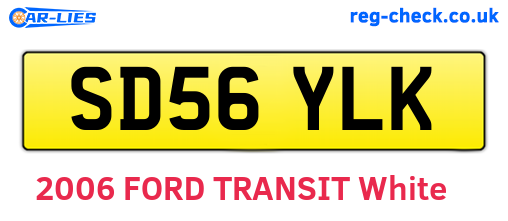 SD56YLK are the vehicle registration plates.