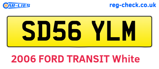 SD56YLM are the vehicle registration plates.