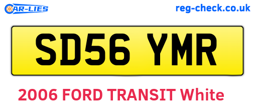 SD56YMR are the vehicle registration plates.