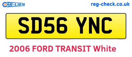 SD56YNC are the vehicle registration plates.