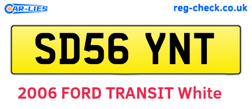 SD56YNT are the vehicle registration plates.