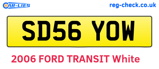 SD56YOW are the vehicle registration plates.