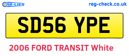 SD56YPE are the vehicle registration plates.
