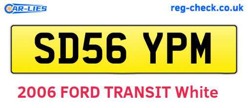 SD56YPM are the vehicle registration plates.