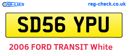 SD56YPU are the vehicle registration plates.