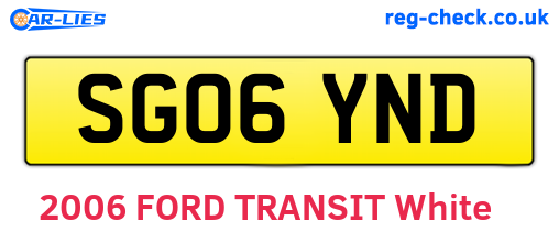 SG06YND are the vehicle registration plates.