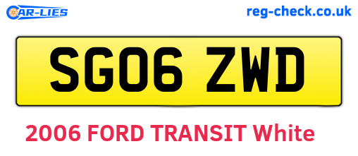 SG06ZWD are the vehicle registration plates.