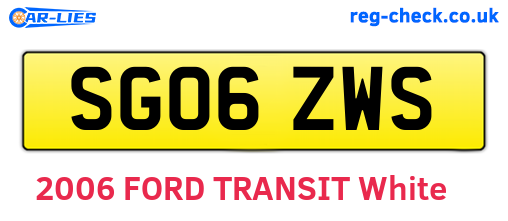 SG06ZWS are the vehicle registration plates.