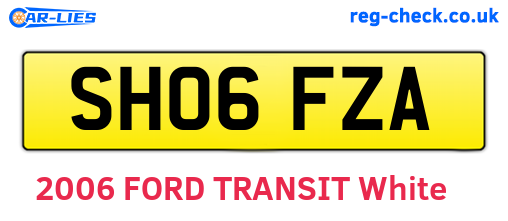 SH06FZA are the vehicle registration plates.