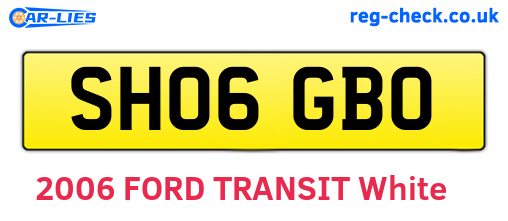 SH06GBO are the vehicle registration plates.