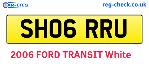 SH06RRU are the vehicle registration plates.