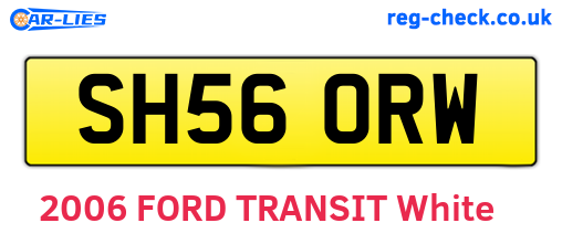 SH56ORW are the vehicle registration plates.