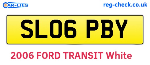 SL06PBY are the vehicle registration plates.