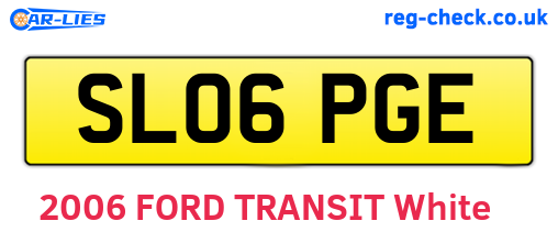 SL06PGE are the vehicle registration plates.