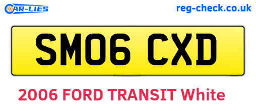 SM06CXD are the vehicle registration plates.