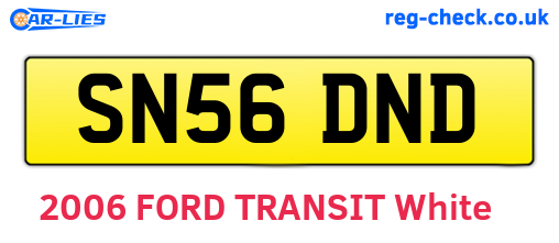 SN56DND are the vehicle registration plates.