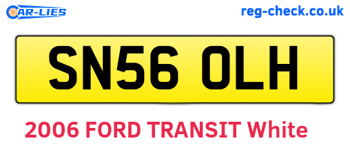 SN56OLH are the vehicle registration plates.