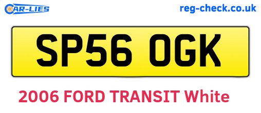 SP56OGK are the vehicle registration plates.