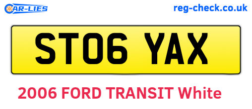 ST06YAX are the vehicle registration plates.
