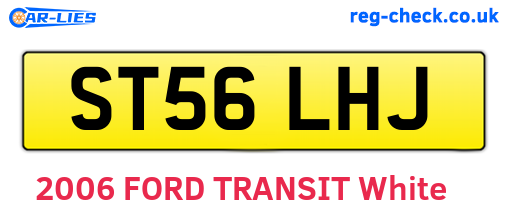 ST56LHJ are the vehicle registration plates.