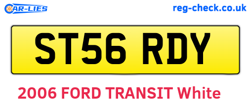 ST56RDY are the vehicle registration plates.