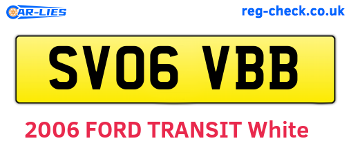 SV06VBB are the vehicle registration plates.