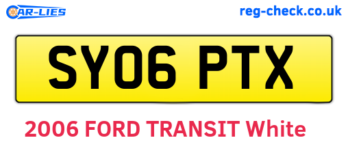 SY06PTX are the vehicle registration plates.