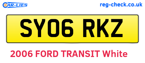 SY06RKZ are the vehicle registration plates.