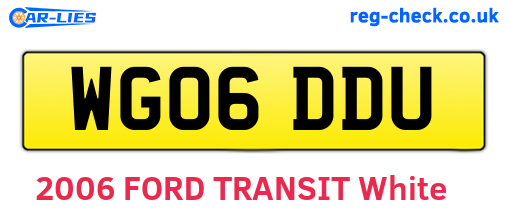 WG06DDU are the vehicle registration plates.