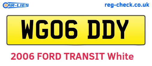 WG06DDY are the vehicle registration plates.