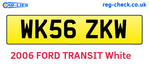 WK56ZKW are the vehicle registration plates.