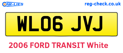 WL06JVJ are the vehicle registration plates.