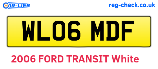 WL06MDF are the vehicle registration plates.