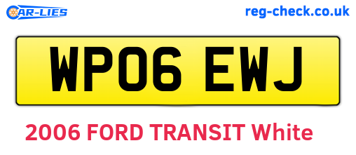 WP06EWJ are the vehicle registration plates.