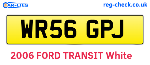 WR56GPJ are the vehicle registration plates.