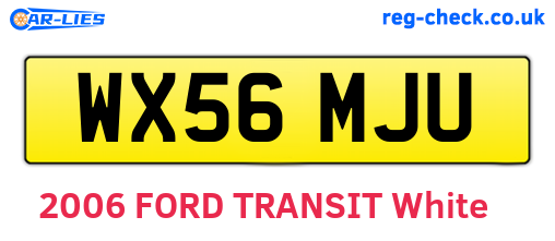 WX56MJU are the vehicle registration plates.