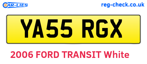 YA55RGX are the vehicle registration plates.