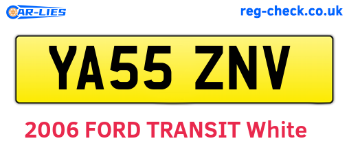 YA55ZNV are the vehicle registration plates.