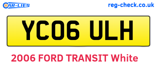 YC06ULH are the vehicle registration plates.