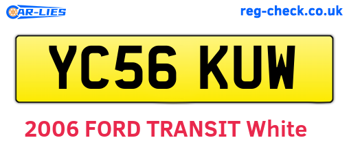 YC56KUW are the vehicle registration plates.