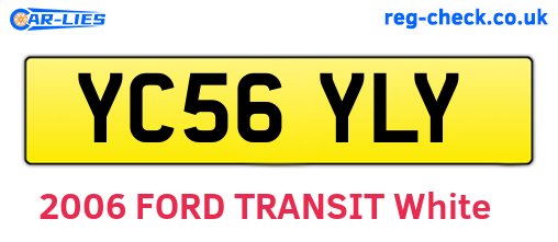 YC56YLY are the vehicle registration plates.