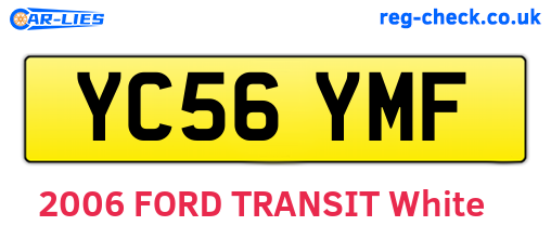 YC56YMF are the vehicle registration plates.