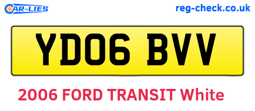 YD06BVV are the vehicle registration plates.