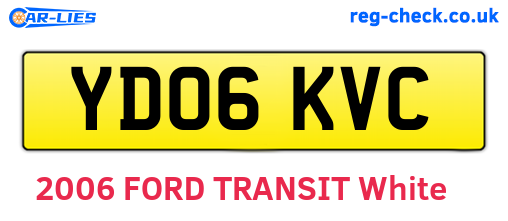 YD06KVC are the vehicle registration plates.