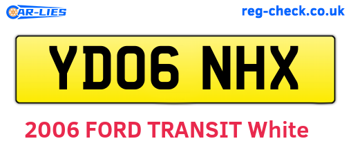 YD06NHX are the vehicle registration plates.