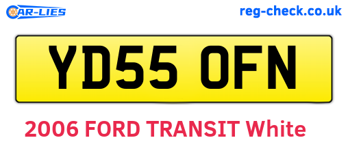 YD55OFN are the vehicle registration plates.