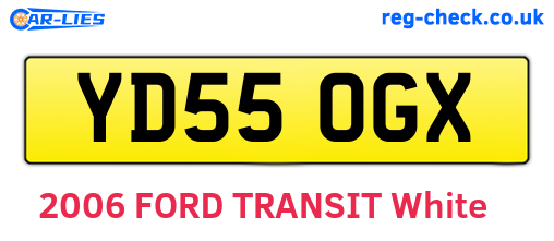 YD55OGX are the vehicle registration plates.