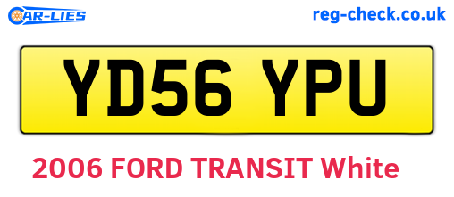 YD56YPU are the vehicle registration plates.